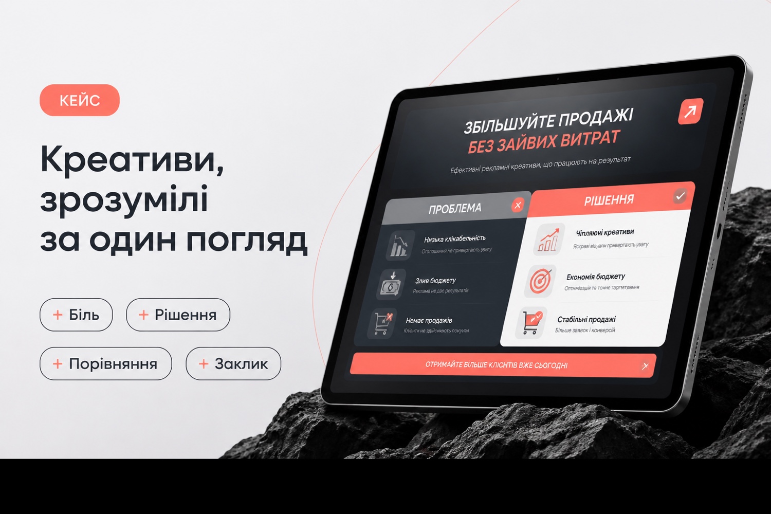 Креативи, які пояснюють послугу за один погляд