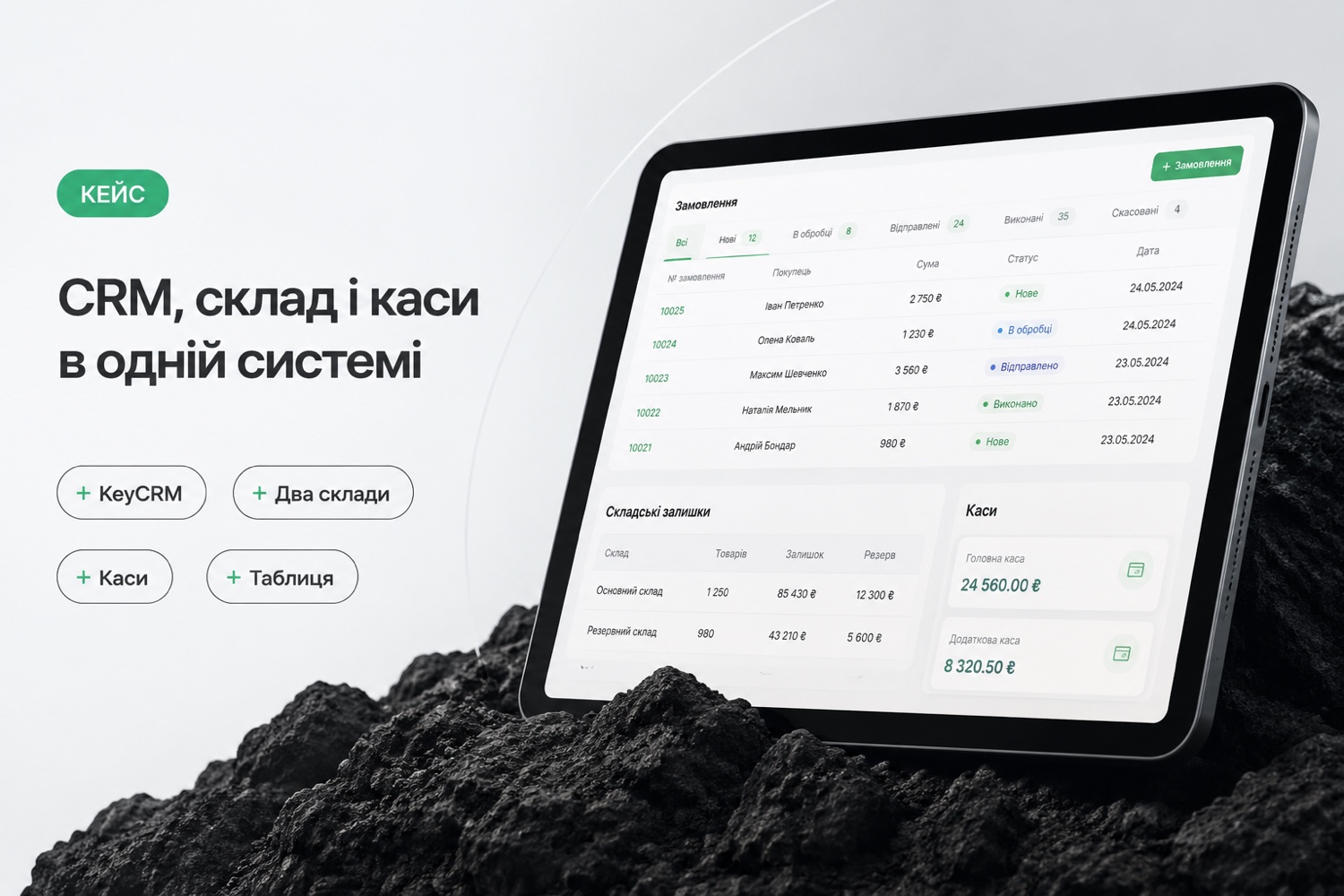 CRM, склад і каси в одній системі