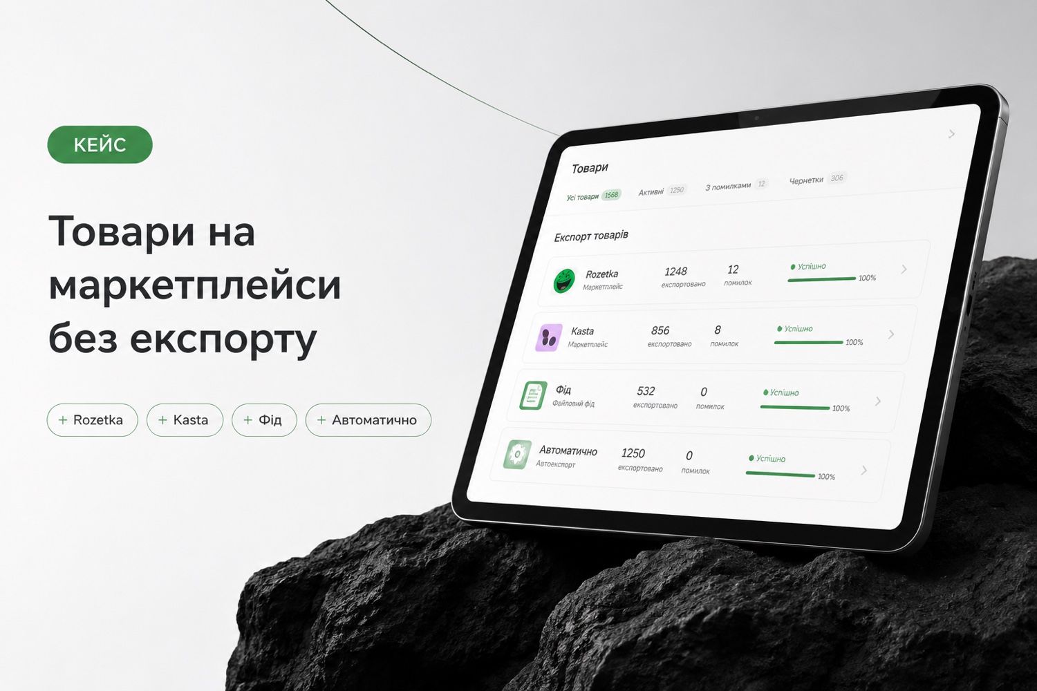 Товари на маркетплейси без ручного експорту